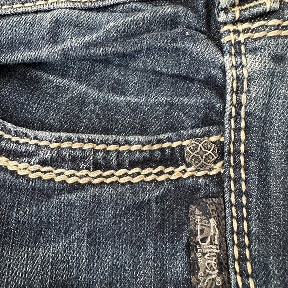 SILVER SUKI STRAIGHT JEANS - THICK STITCHING - Picture 8 of 11